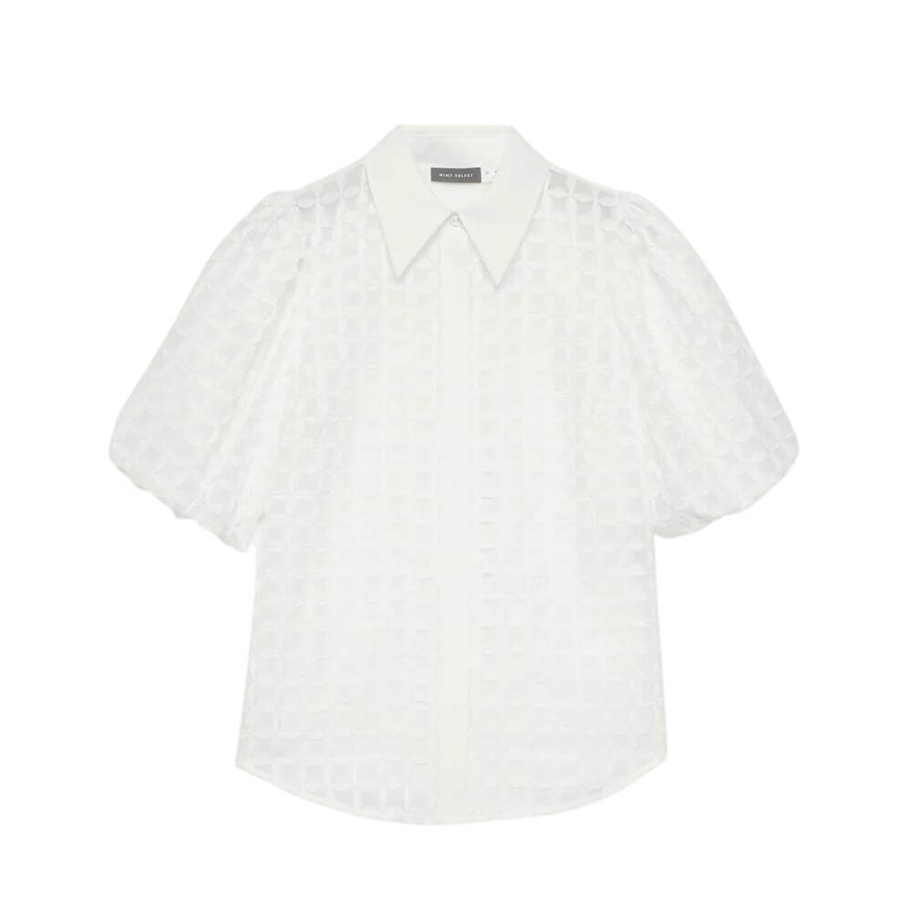Mint Velvet White Applique Petal Shirt